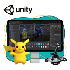 Мир игр на Unity 2D на популярном движке + AI-помощники - КИБЕРшкола программирования для детей, компьютерные курсы для школьников, начинающих и подростков - KIBERone г. Кемерово
