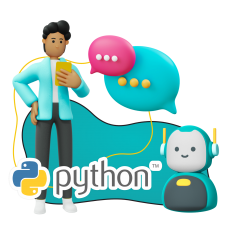 Умный чат-бот на Python - КИБЕРшкола программирования для детей, компьютерные курсы для школьников, начинающих и подростков - KIBERone г. Кемерово