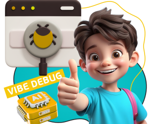 Тестирование & Vibe Debug. Охотники за багами - КИБЕРшкола программирования для детей, компьютерные курсы для школьников, начинающих и подростков - KIBERone г. Кемерово